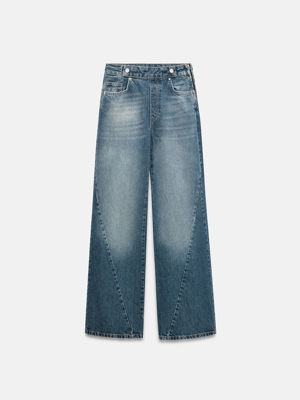Vintage Wash Barrel Jeans
