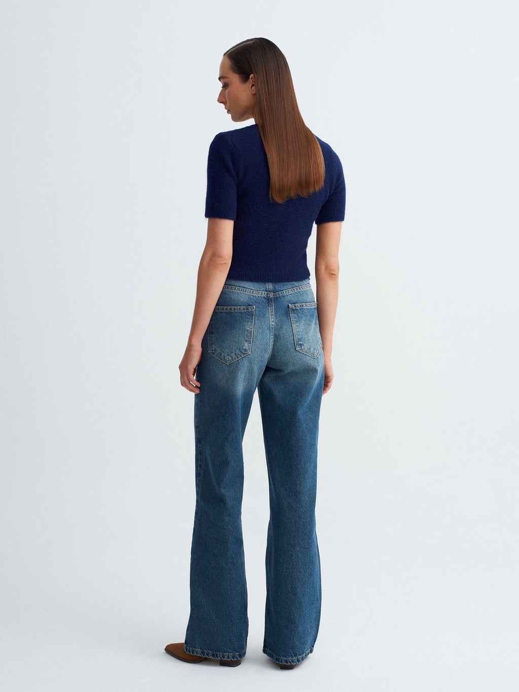 Vintage Wash Barrel Jeans