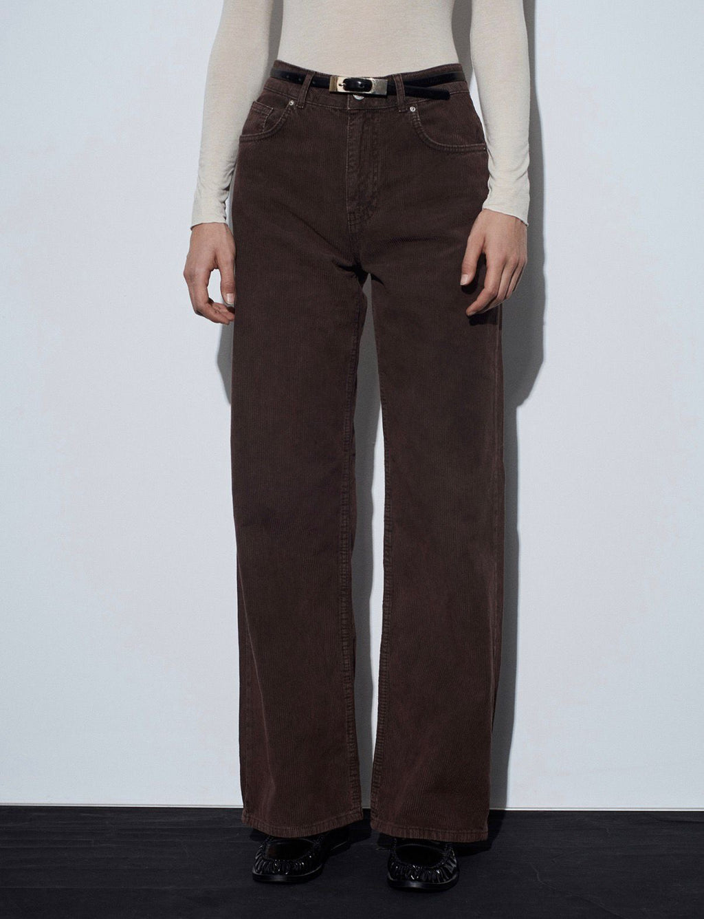 Brown Wide Leg Jeans