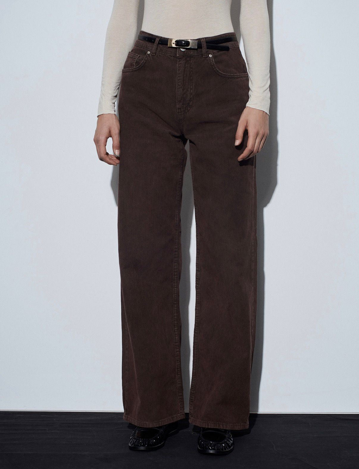 Brown Wide Leg Jeans