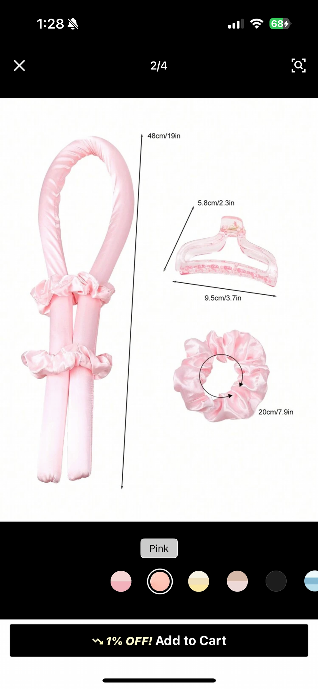 4 Pcs no-heat curling set
