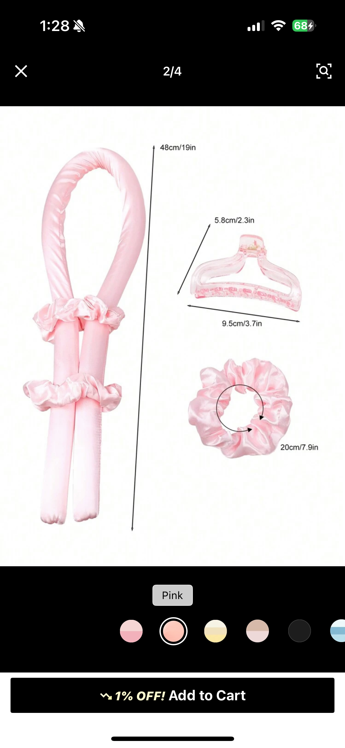 4 Pcs no-heat curling set