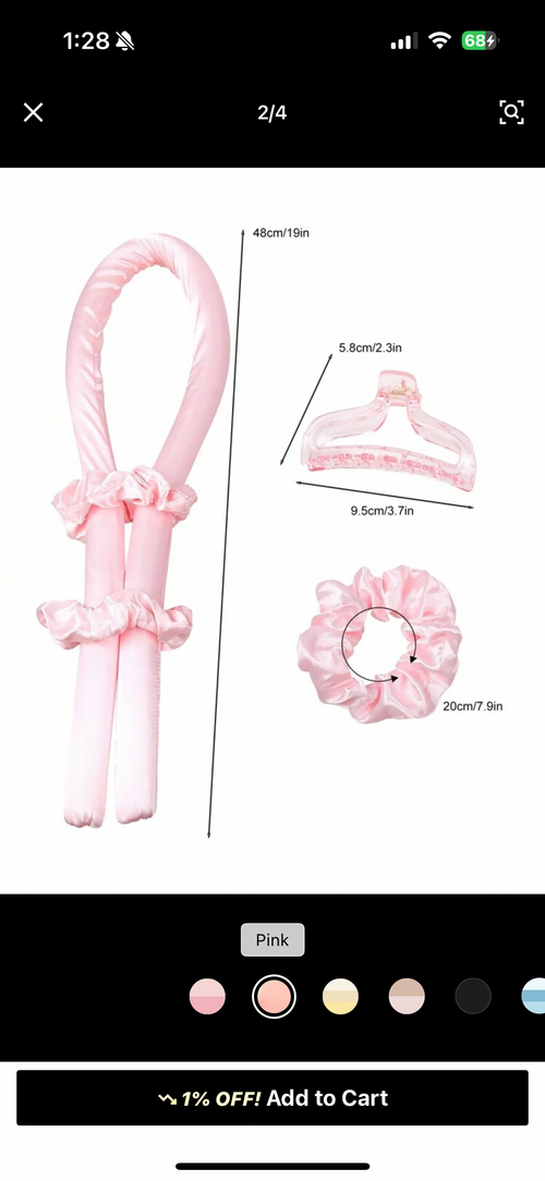 4 Pcs no-heat curling set